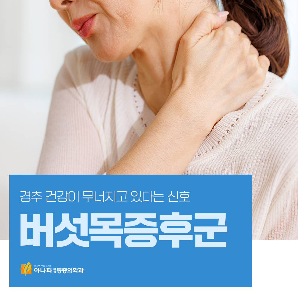 버섯목증후군 일자목, 거북목 그 다음은..목디스크까지 이어질 수 있어요